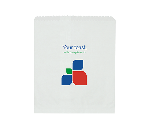 Stockprint White Toast Bags Punched 178mm(L) x 178mm(L) - Pack of 500
