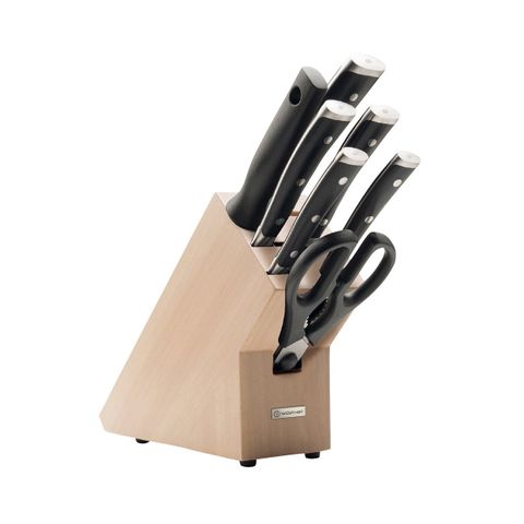 WUSTHOF CLASSIC IKON BLACK KNIFE BLOCK SET 8pc (1090370702W) (*28035*) =  1 X EACH