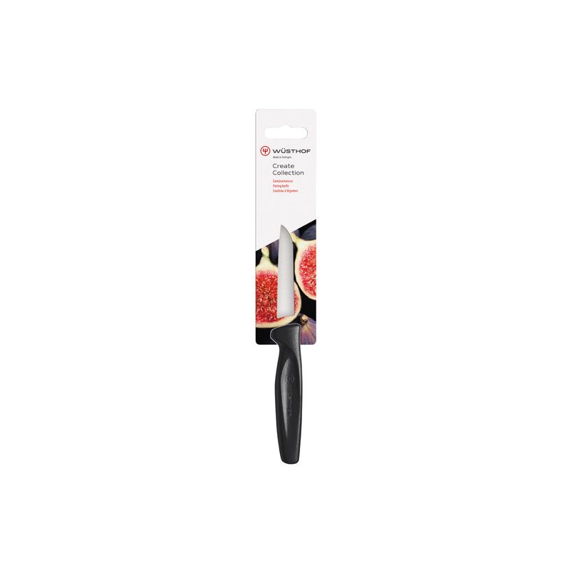 WUSTHOF CREATE B/NOSE PARING KNIFE 80mm BLK H/SELL (11453003 (*28478*) =  1 X EACH