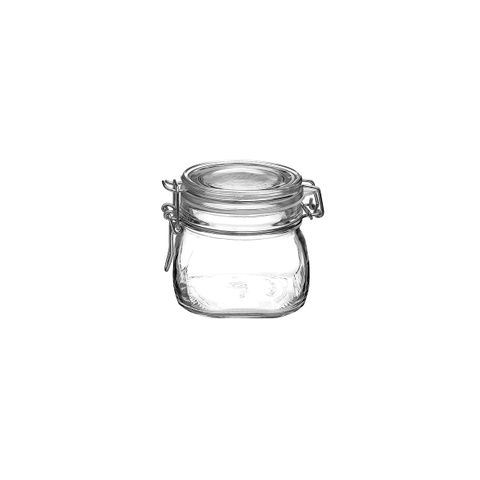 BORMIOLI ROCCO FIDO JAR 0.50lt CLEAR LID (1.49210) (*340-000*) = PACK OF 12 X EACHES