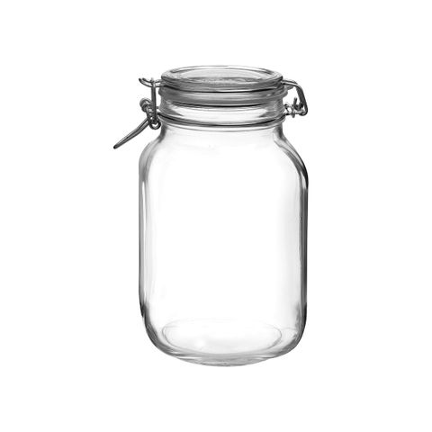 BORMIOLI ROCCO FIDO JAR 2.0lt CLEAR LID (1.49240) (*340-004*) = PACK OF 6 X EACHES