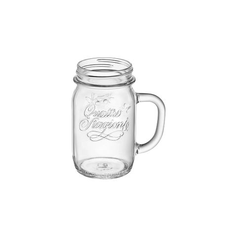 QUATTRO STAGIONI JAR w/HANDLE 77x136mm, 415ml NO LID (*340-022*) = PACK OF 12 X EACHES