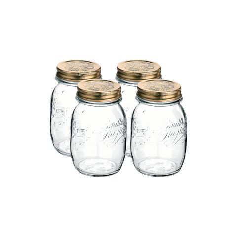 QUATTRO STAGIONI JAR w/LIDS 90mm 0.5lt 4PC SET (349750CBA021 (*340-013SET*) = PACK OF 4 X SETS