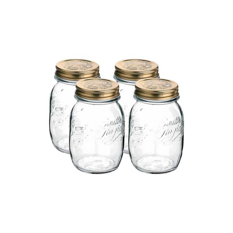 QUATTRO STAGIONI JAR w/LIDS 90mm 0.5lt 4PC SET (349750CBA021 (*340-013SET*) = PACK OF 4 X SETS