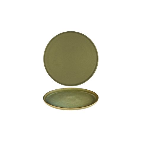 SERAX SURFACE MEDIUM ROUND PLATE 240x15mm CAMOGREEN (*SERAXB5116202A*) = PACK OF 8 X EACHES