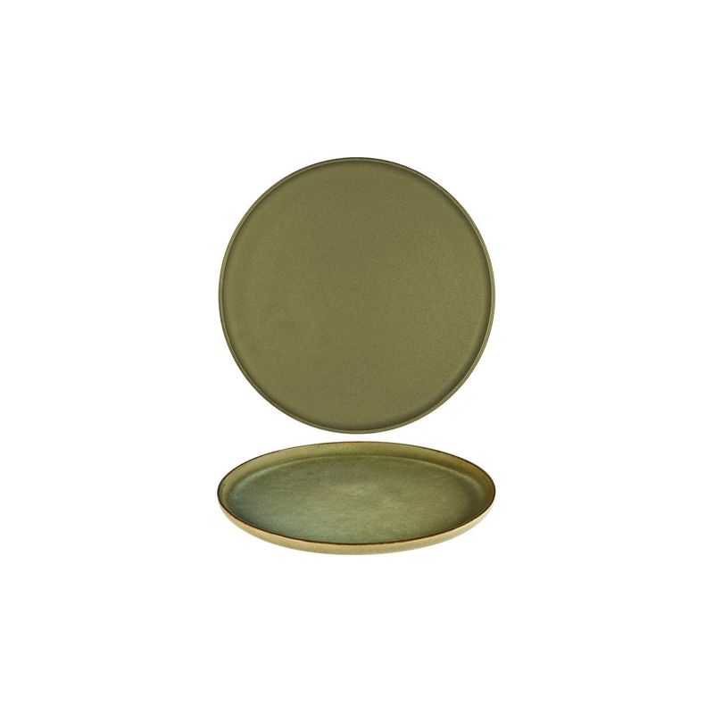 SERAX SURFACE MEDIUM ROUND PLATE 240x15mm CAMOGREEN (*SERAXB5116202A*) = PACK OF 8 X EACHES