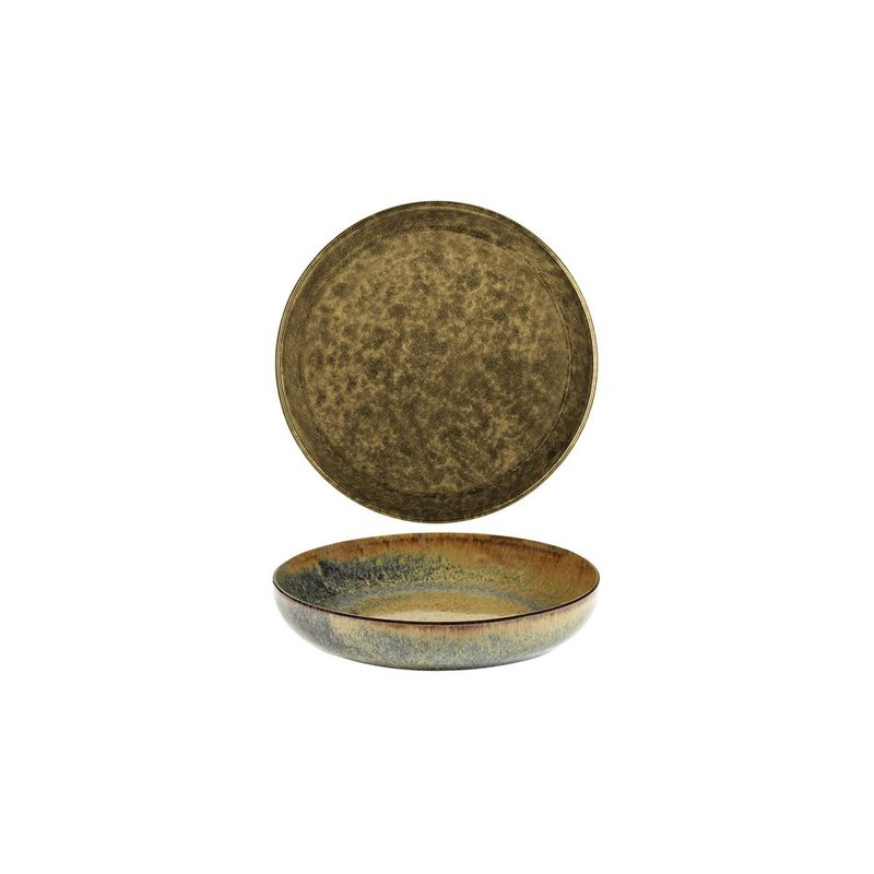 SERAX SURFACE ROUND DEEP PLATE 210x40mm INDI GREY (*SERAXB5116206B*) = PACK OF 8 X EACHES