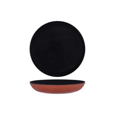 TERRES DE REVES ROUND PASTA PLATE 235x45mm DARK BLUE/RUST (*SERAXB5116179*) = PACK OF 4 X EACHES