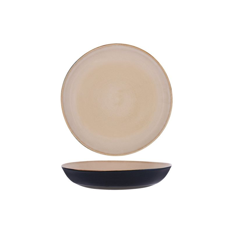 TERRES DE REVES ROUND PASTA PLATE 235x45mm DARK GREY/D-BLUE (*SERAXB5116178*) = PACK OF 4 X EACHES