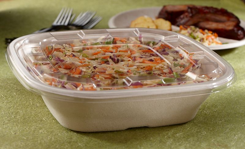 Sabert Clear Lid PET Lid for 160oz and 240oz Catering Bowls 366mm x 366mm x 14.6mm - Pack of 25