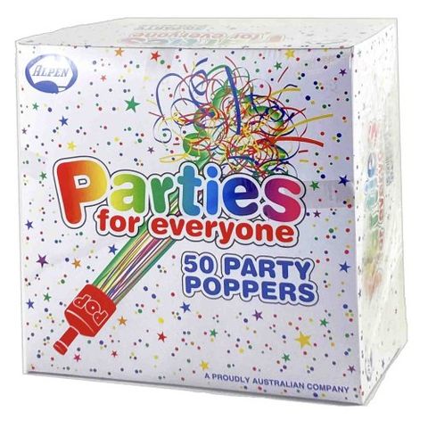 Party Poppers Pack of 50