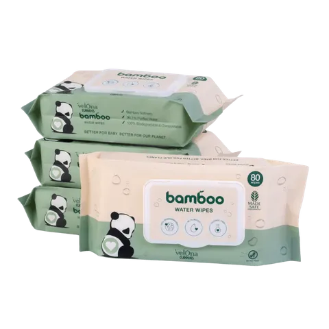 Velona Cuddlies Bamboo Water Wipes 99.6% Water with Aloe Vera (12 x 80 Packs) - Carton