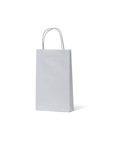 Baby White Loop Handle Paper Carry Bags 265mm(L) x 160mm(W) + 70mm(G) - EACH=1 / BOX = 500