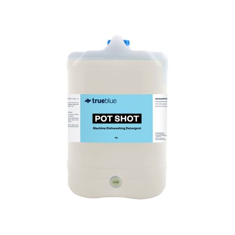 True Blue Pot Shot Low Foam Alkaline Machine Washing Detergent 25L - Each