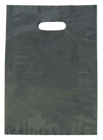 Small Black LDPE Gloss Boutique Bags Plastic 360mm(L)x 255mm(W) - Box of 1,000