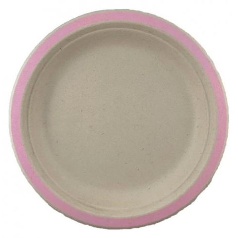 Sugarcane Plate 230mm Light Pink - Retail Pack of 10