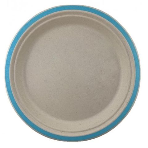 Sugarcane Plate 230mm Light Blue - Retail Pack of 10