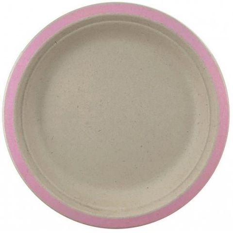 Sugarcane Plate 180mm Light Pink - Retail Pack of 10