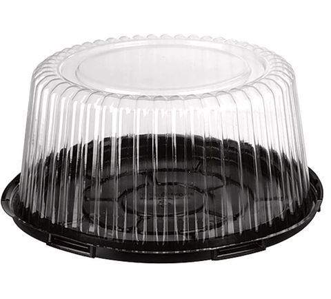 Large Clear Premium Cake Dome and Black Base 100mm(W) x 216mm(H) - Box of 50