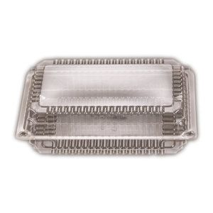 Clear Plastic Premium Large Rectangle Clam Hinge Container 193mm(L) x 240mm(W) x 35mm(H) (SP3) - SLEEVE=125/ BOX=500