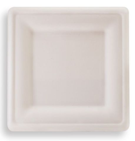 Future Friendly 8" Square Sugarcane Plate - SLEEVE=50 / BOX=500