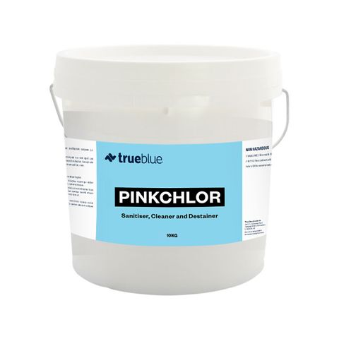 True Blue Pinkchhlor Soaker Kitchen Soaking Sanitiser, Cleaner, Destainer Powder 10KG - Each