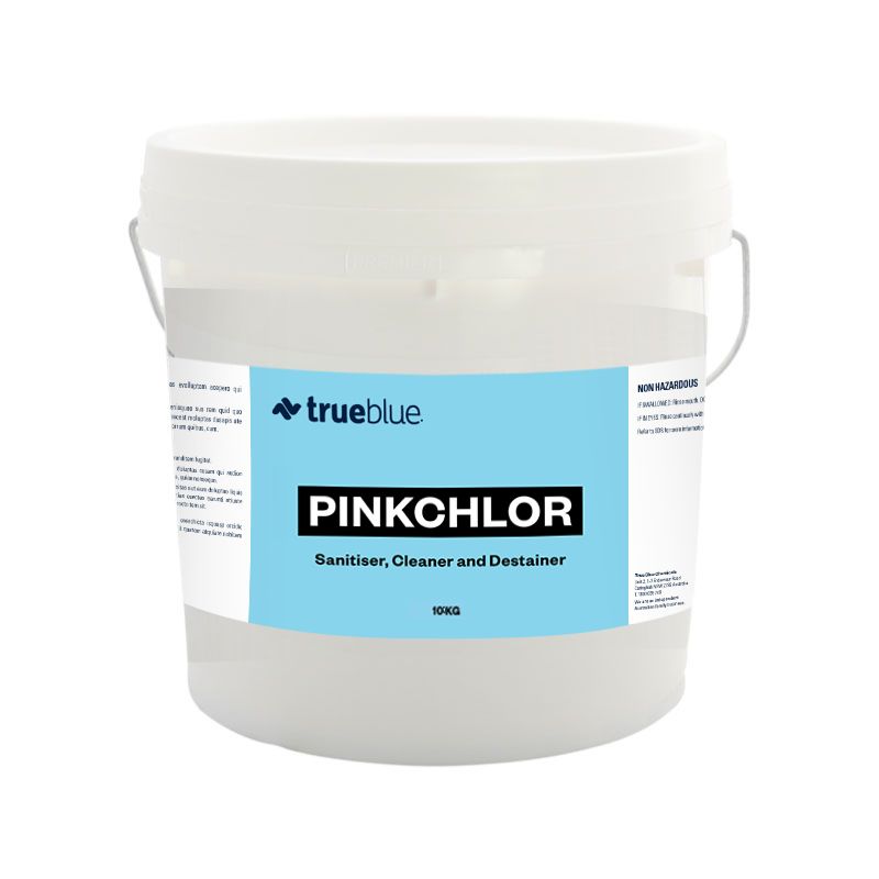 True Blue Pinkchhlor Soaker Kitchen Soaking Sanitiser, Cleaner, Destainer Powder 10KG - Each
