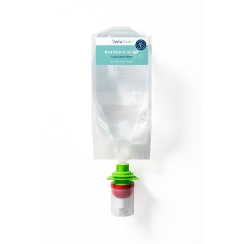 True Blue Verla Liquid Hand Wash Red Pear & Ginger 1L Cartridge Pods to suit Verla Wall Dispenser (1,650 pumps per pod) - Box = 6 x 1L