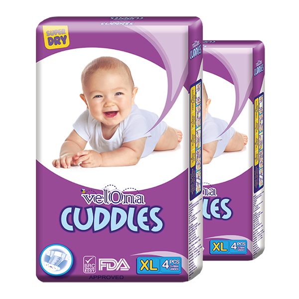 Velona Cuddles Classic Premium Nappies X-Large (12kg - 18kg) - Pack of 240