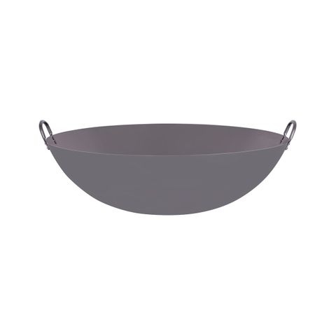 CHEF INOX WOK CAST IRON w/RND BOTTOM & 2 HDLS 500mm/20" (*05220*) =  1 X EACH