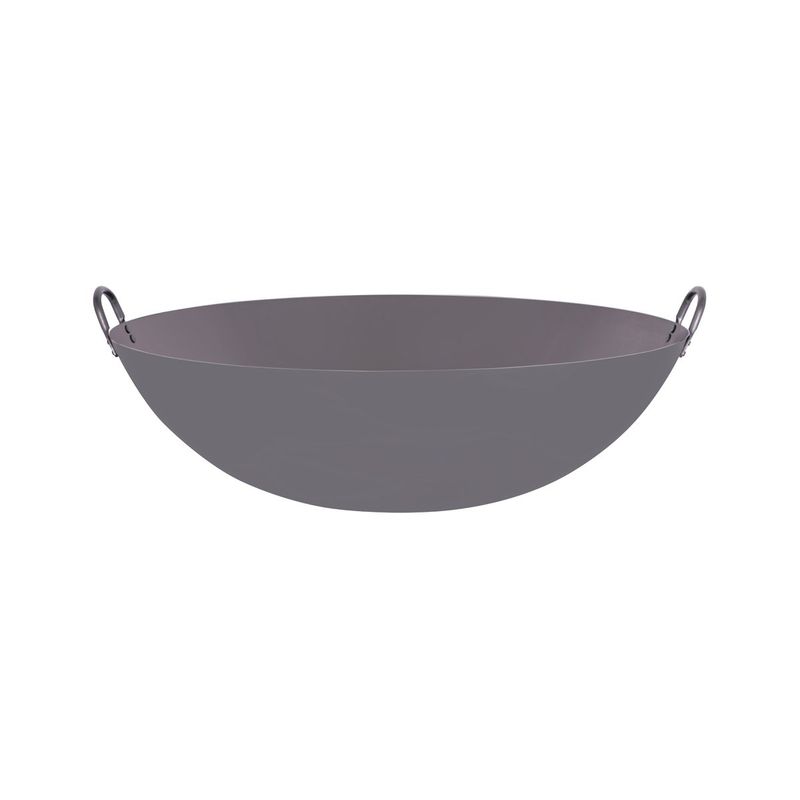 CHEF INOX WOK CAST IRON w/RND BOTTOM & 2 HDLS 500mm/20" (*05220*) =  1 X EACH
