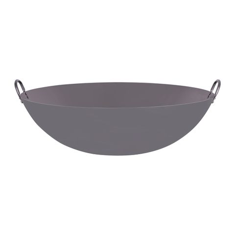 CHEF INOX WOK CAST IRON w/RND BOTTOM & 2 HDLS 600mm/24" (*05224*) =  1 X EACH