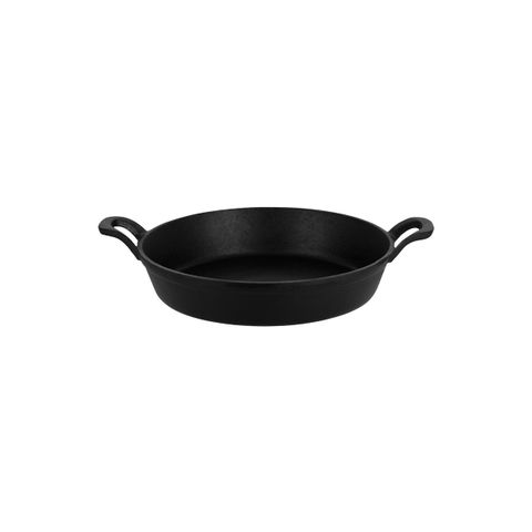 CHEF INOX ROUND GRATIN w/HDLS CAST IRON 220x45mm (*04642*) =  1 X EACH