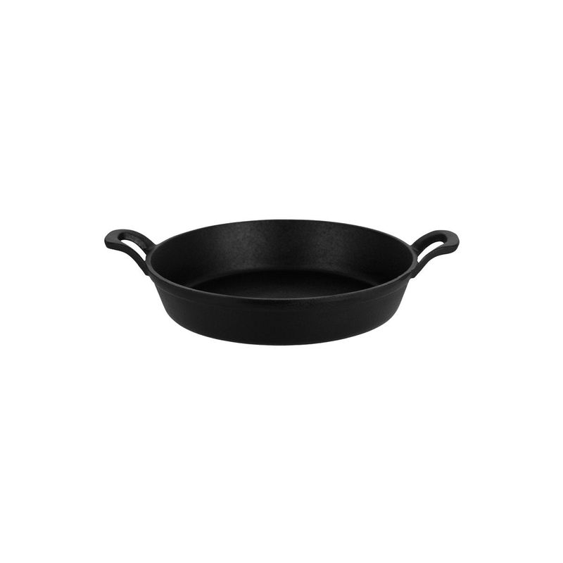 CHEF INOX ROUND GRATIN w/HDLS CAST IRON 220x45mm (*04642*) =  1 X EACH