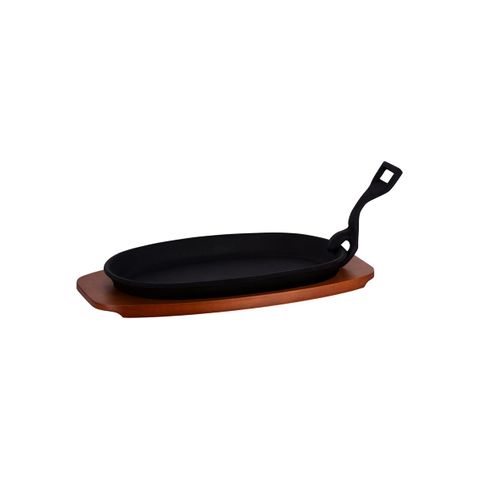 CHEF INOX STEAK SIZZLER w/HDL BLK CAST IRON 240x140mm (*04120*) = PACK OF 12 X EACHES
