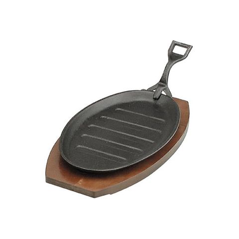 CHEF INOX STEAK SIZZLER w/HDL BLK CAST IRON 290x180mm (*04121*) = PACK OF 12 X EACHES