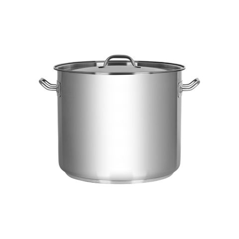 CHEF INOX ELITE STOCKPOT w/LID 18/10 320x270mm 21.50lt (*70420*) =  1 X EACH