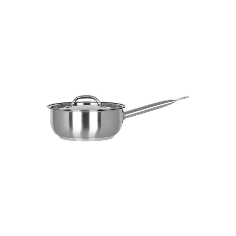 CHEF INOX ELITE SAUTE PAN w/LID 18/10 200x80mm (*70462*) =  1 X EACH