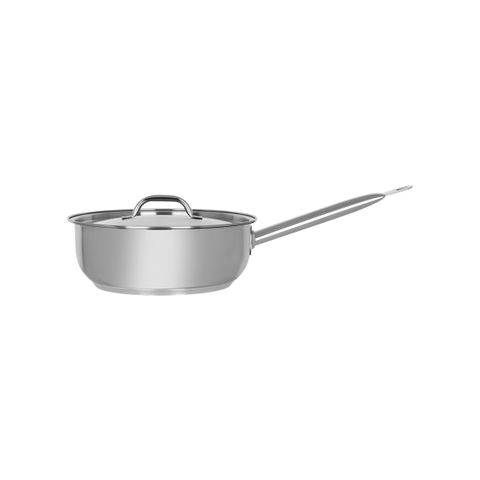 CHEF INOX ELITE SAUTE PAN w/LID 18/10 240x85mm (*70463*) =  1 X EACH
