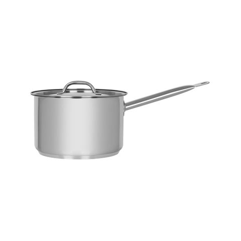 CHEF INOX ELITE SAUCEPAN w/LID 18/10 220x140mm 5.25lt (*70455*) =  1 X EACH