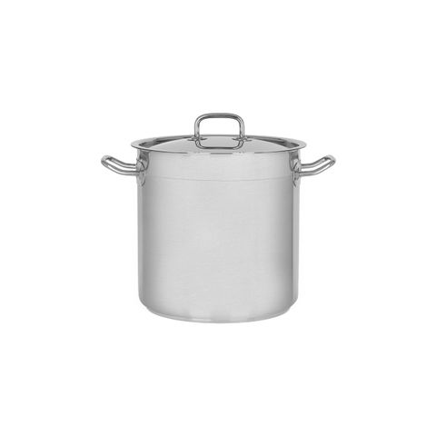 CHEF INOX PROFESSIONAL STOCKPOT w/LD 18/10 240x240mm 10.75lt (*73212*) =  1 X EACH
