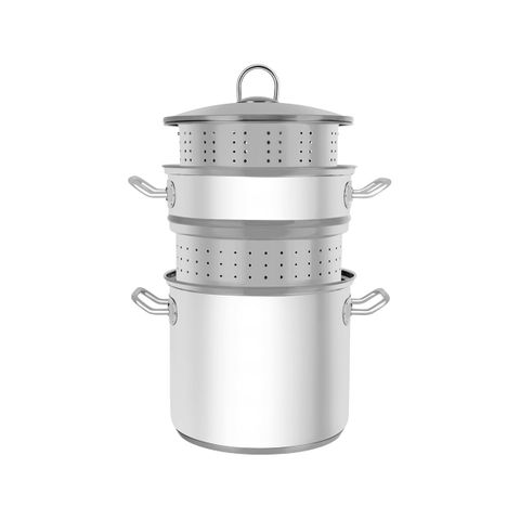 CHEF INOX PROFESSIONAL MULTI COOKER 4pc w/LID&HDL S/S 9.0lt (*73125-4*) =  1 X EACH