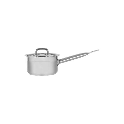 CHEF INOX PROFESSIONAL SAUCEPAN w/LID 18/10 140x80mm 1.2lt (*73251*) =  1 X EACH