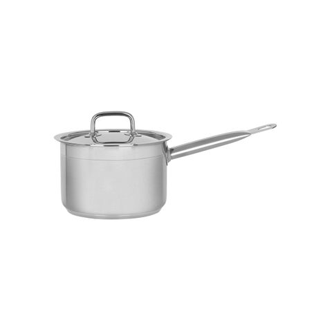 CHEF INOX PROFESSIONAL SAUCEPAN w/LID 18/10 180x120mm 3.0lt (*73253*) =  1 X EACH
