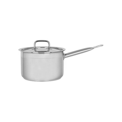 CHEF INOX PROFESSIONAL SAUCEPAN w/LID 18/10 200x130mm 4.0lt (*73254*) =  1 X EACH