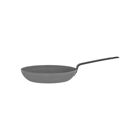 CHEF INOX ROUND FRYPAN BLACK STEEL 280x50mm/3.0mm gauge (*37128*) =  1 X EACH
