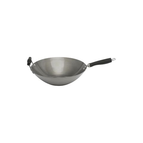 STANLEY ROGERS WOK-CARBON STEEL BLK 350mm (*SR42118*) = PACK OF 2 X EACHES