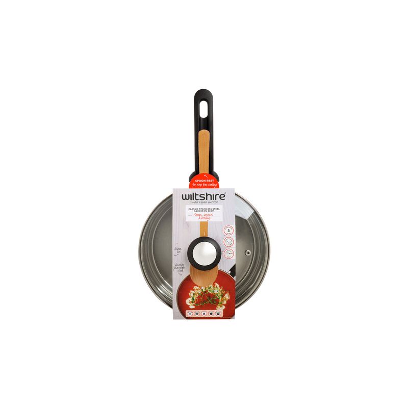 WILTSHIRE CLASSIC SAUCEPAN 200mm W/GLASS LID (*WLT42298*) = PACK OF 4 X EACHES