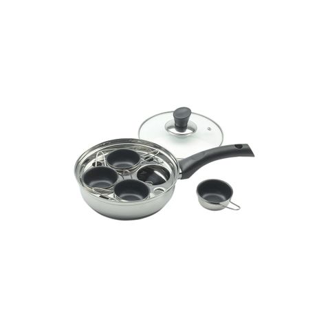 WILTSHIRE SOHO EGG POACHER-18/10 S/S 4 CUP NON-STICK (*WLTW2036*) = PACK OF 2 X EACHES