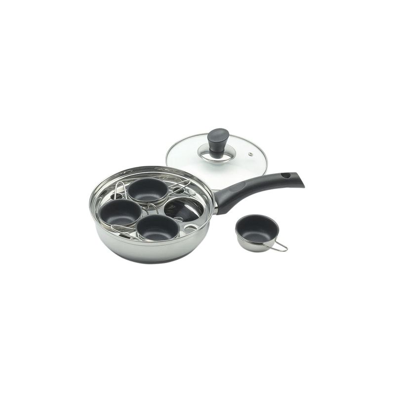 WILTSHIRE SOHO EGG POACHER-18/10 S/S 4 CUP NON-STICK (*WLTW2036*) = PACK OF 2 X EACHES
